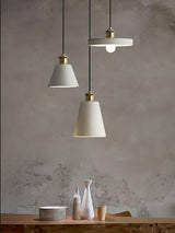 Minimalist Industrial Geometric Resin Pendant Light for Modern Kitchen and Dining Areas