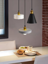 Minimalist Industrial Geometric Resin Pendant Light for Modern Kitchen and Dining Areas