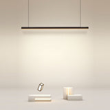 Minimalist LED Linear Chandelier Light for Modern Office and Farmhouse Dining Rooms
