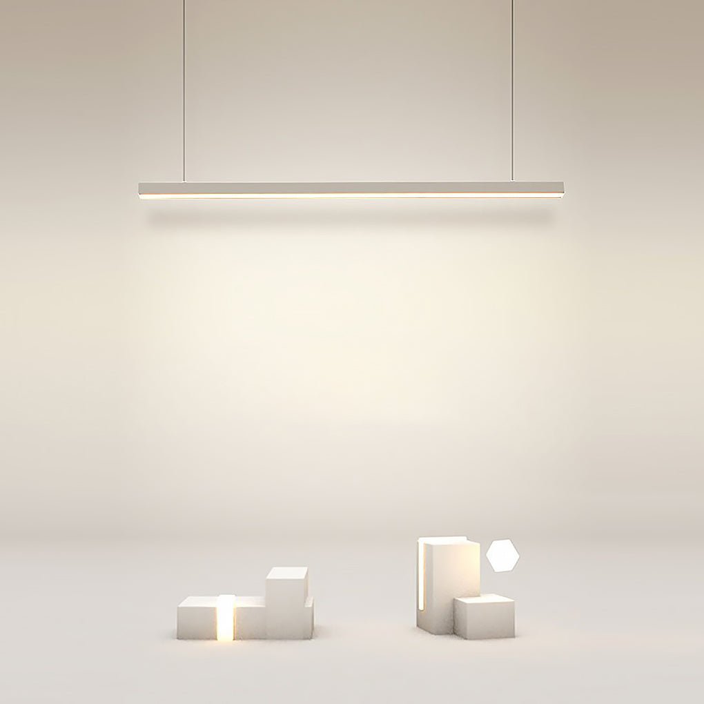 Minimalist LED Linear Chandelier Light for Modern Office and Farmhouse Dining Rooms