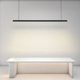 Minimalist LED Linear Chandelier Light for Modern Office and Farmhouse Dining Rooms