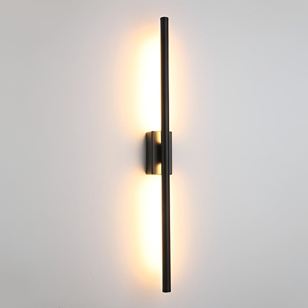 Minimalist LED Metal Strip Wall Sconce Modern Electroplated Indoor Linear Lighting Fixture