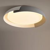 Modern Nordic Round LED Ceiling Light Dimmable Iron Flush Mount Fixture for Bedroom