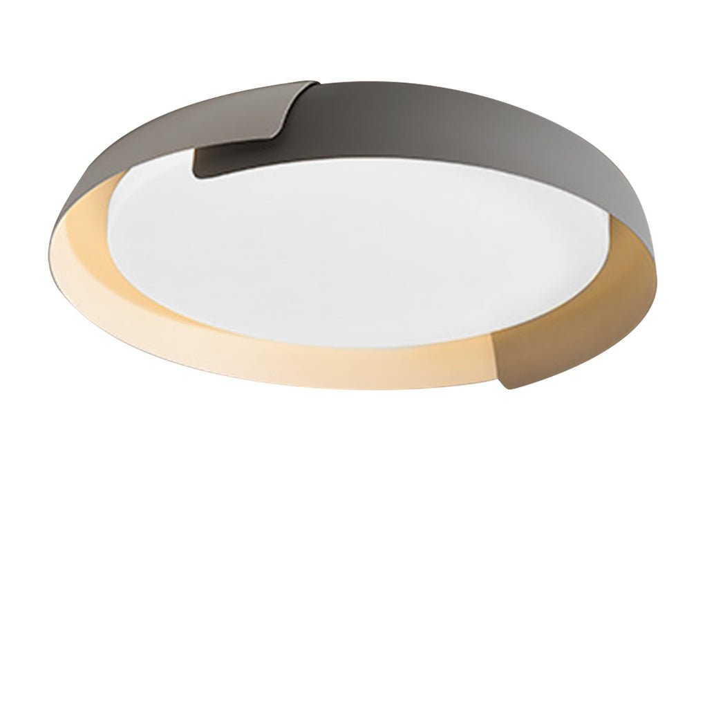 Modern Nordic Round LED Ceiling Light Dimmable Iron Flush Mount Fixture for Bedroom