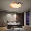 Modern Nordic Round LED Ceiling Light Dimmable Iron Flush Mount Fixture for Bedroom