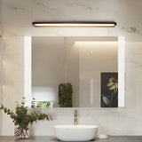 Minimalist Linear LED Bathroom Vanity Light with Adjustable Acrylic Shade and Aluminum Finish