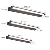 Minimalist Linear LED Bathroom Vanity Light with Adjustable Acrylic Shade and Aluminum Finish