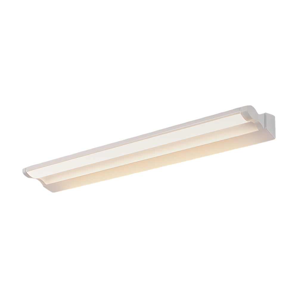 Minimalist Linear LED Bathroom Vanity Light with Adjustable Acrylic Shade and Aluminum Finish