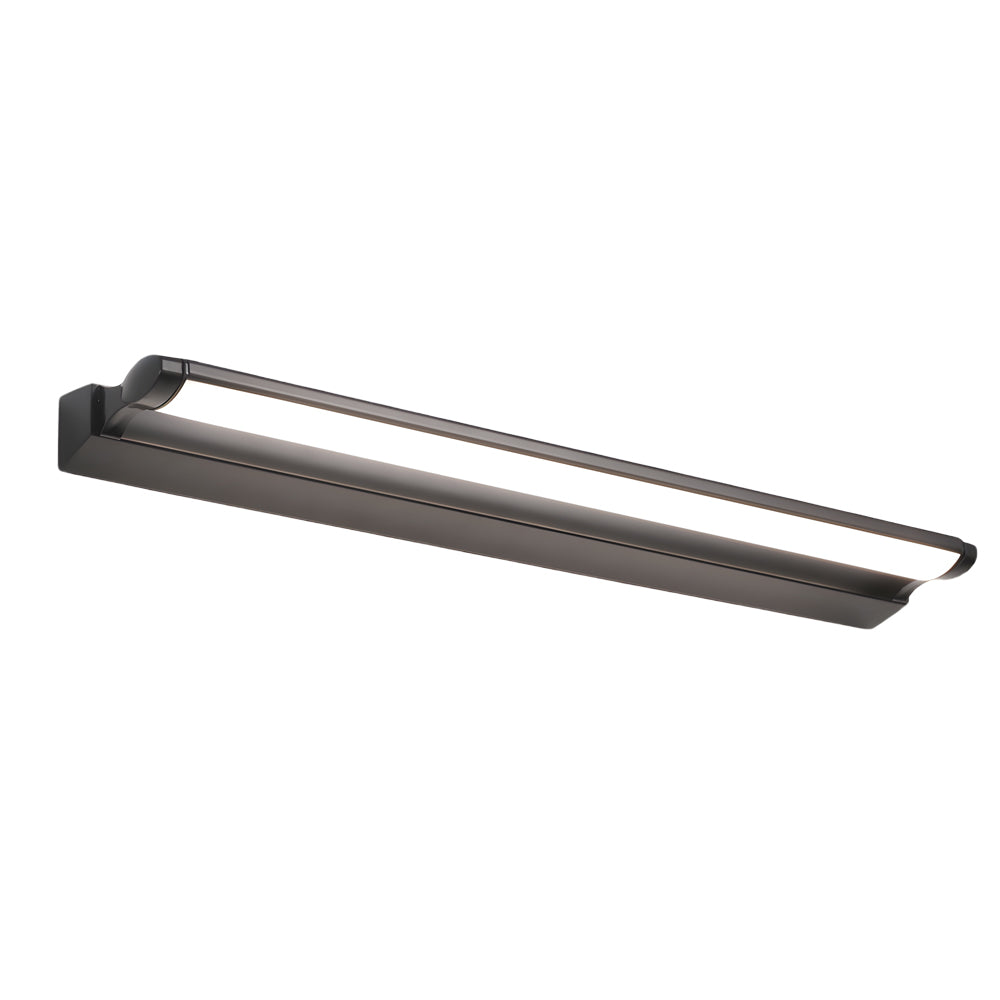 Minimalist Linear LED Bathroom Vanity Light with Adjustable Acrylic Shade and Aluminum Finish