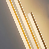 Minimalist Linear LED Wall Sconce for Modern Interiors Gold and Black Iron Strip Light Fixture