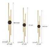 Minimalist Linear LED Wall Sconce for Modern Interiors Gold and Black Iron Strip Light Fixture