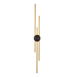 Minimalist Linear LED Wall Sconce for Modern Interiors Gold and Black Iron Strip Light Fixture