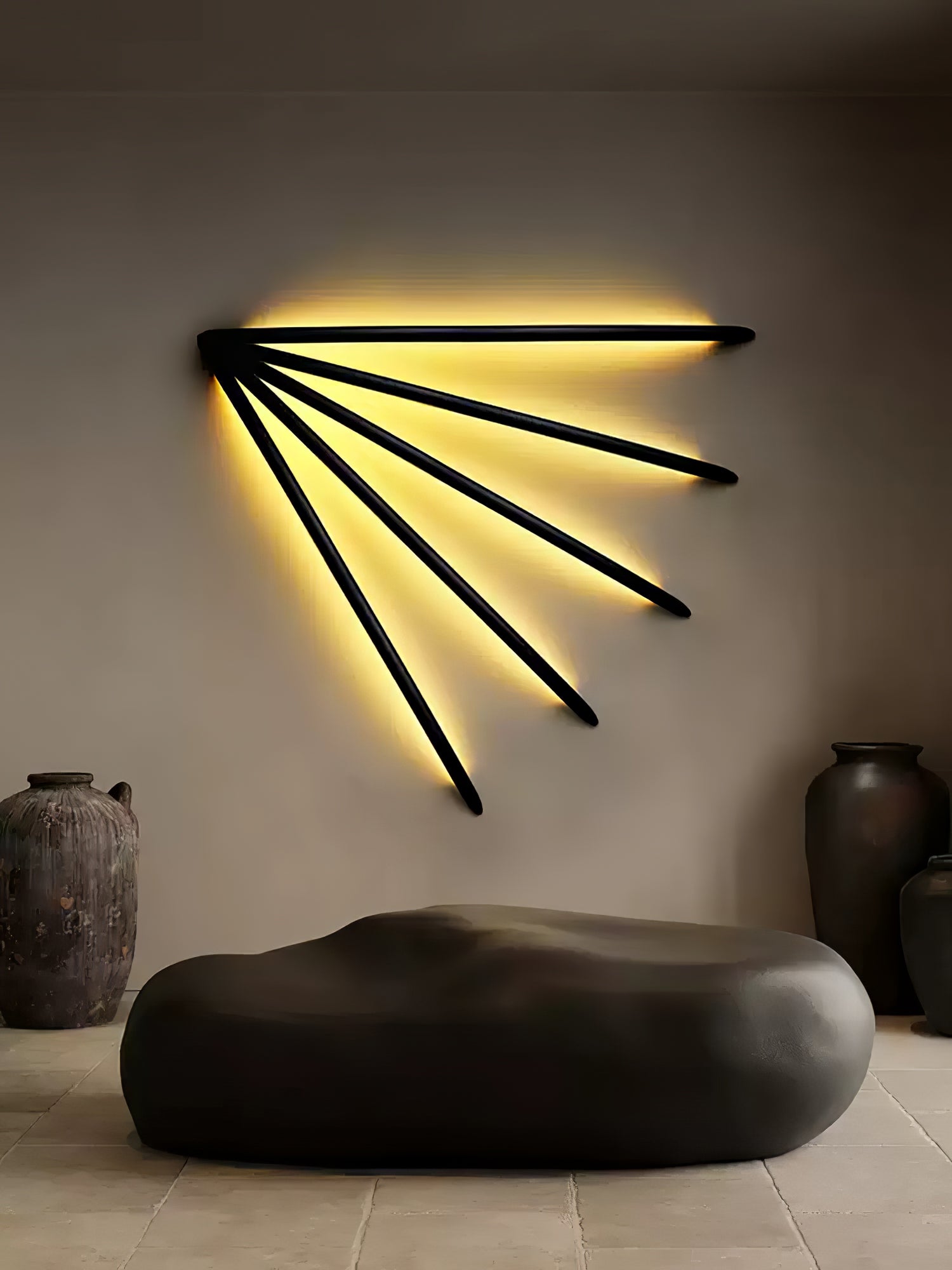 Minimalist Linear Wood LED Sconce Modern Vertical Wall Mounted Light for Hallways and Living Rooms
