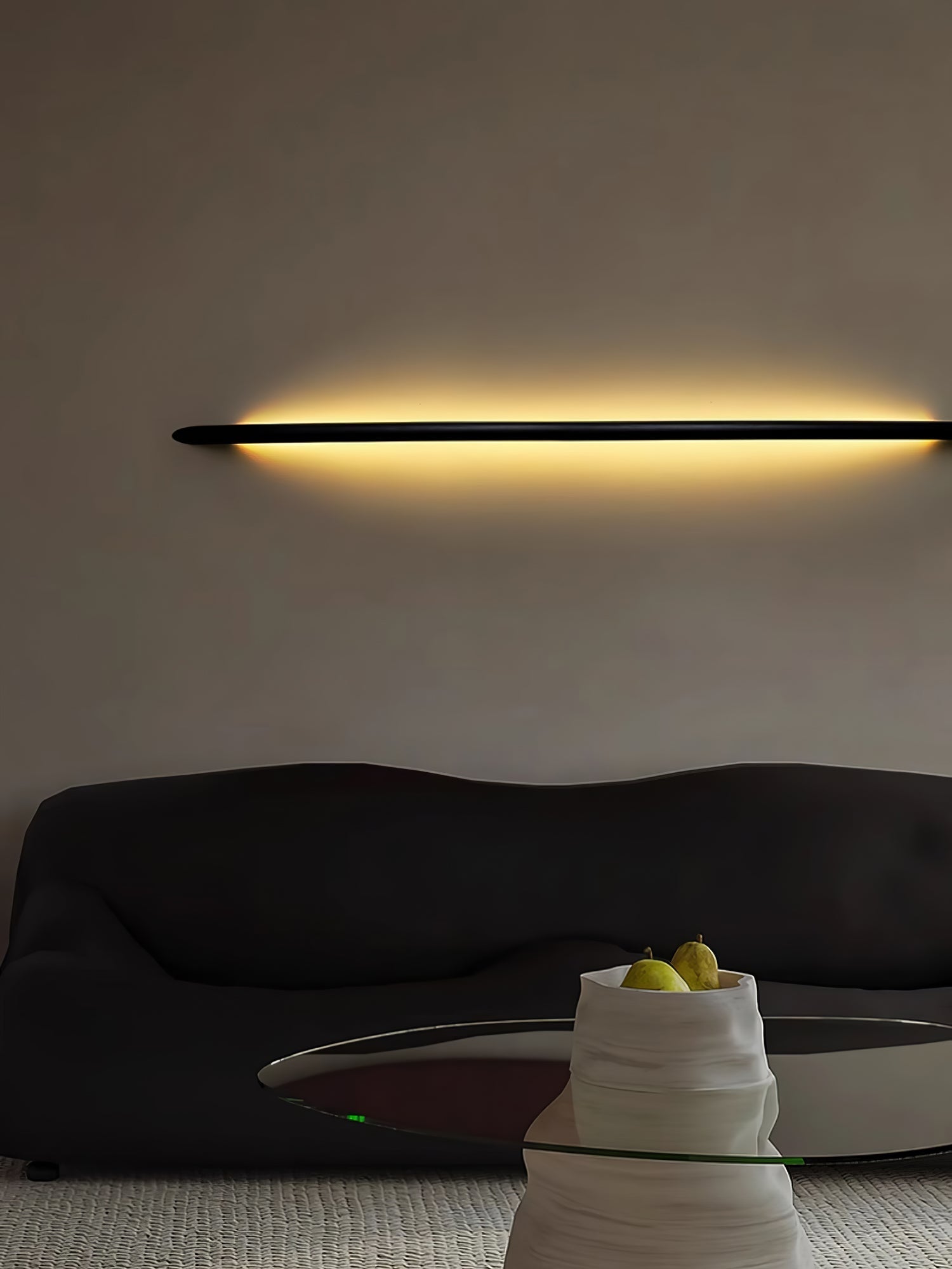 Minimalist Linear Wood LED Sconce Modern Vertical Wall Mounted Light for Hallways and Living Rooms