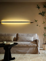 Minimalist Linear Wood LED Sconce Modern Vertical Wall Mounted Light for Hallways and Living Rooms