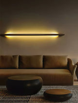 Minimalist Linear Wood LED Sconce Modern Vertical Wall Mounted Light for Hallways and Living Rooms