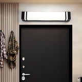 Minimalist Long LED Outdoor Wall Light Waterproof Black Strip Sconce for Garden and Entryway