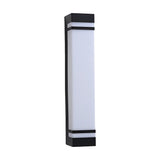 Minimalist Long LED Outdoor Wall Light Waterproof Black Strip Sconce for Garden and Entryway