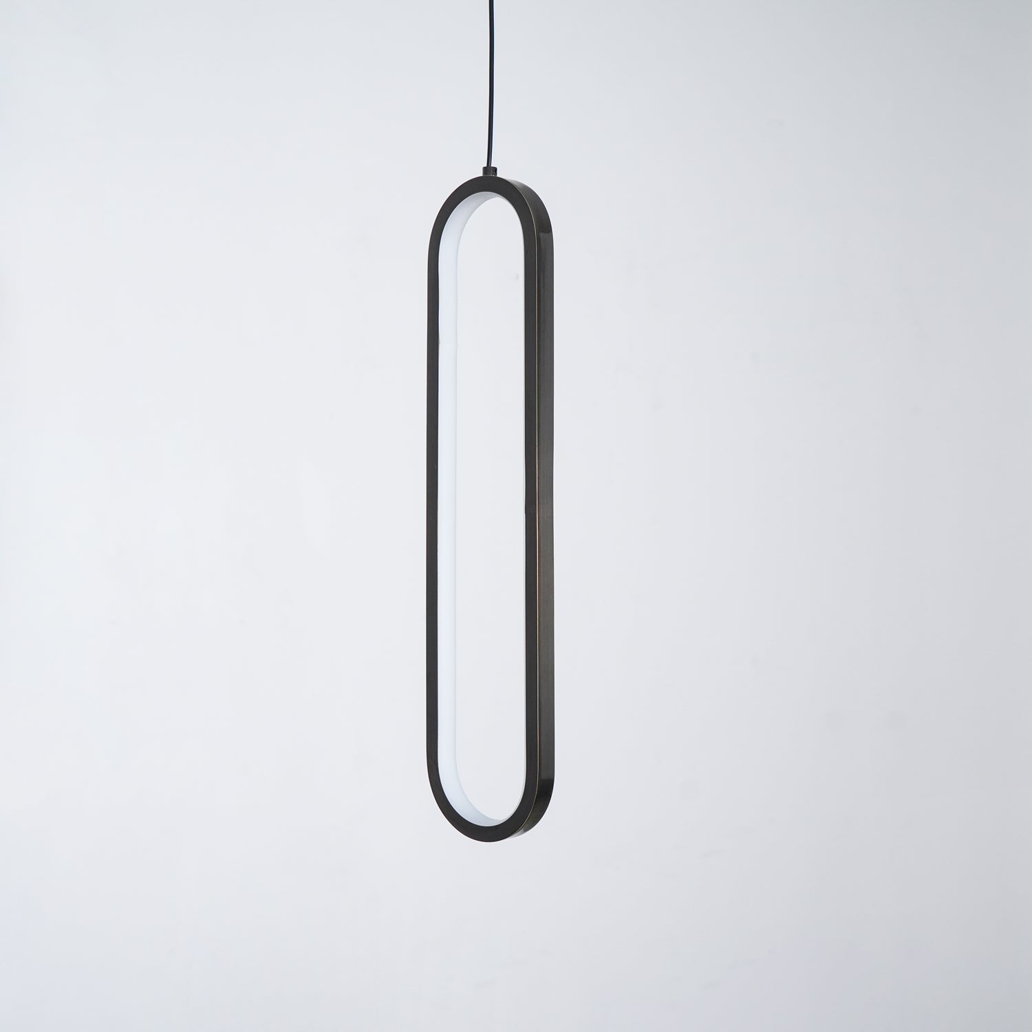 Minimalist Long Oval Linear LED Pendant Light for Kitchen Island and Dining Areas