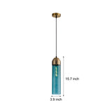 Minimalist Long Tube Glass Bottle Pendant Light Nordic Single Hanging Lamp for Bedroom and Kitchen Island