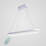 Minimalist Metal LED Chandelier Rectangular Ring Hanging Light for Modern Kitchen Dining Room