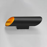 Minimalist Metal Wall Mounted Light Fixture Set of 2 Matte Black and Brass Finish Wall Sconce