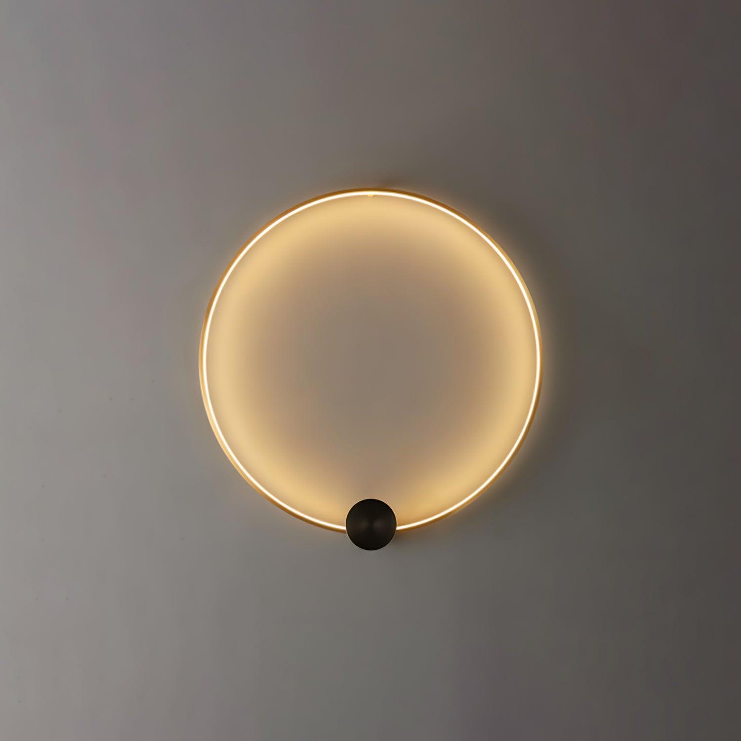 Minimalist Modern Circular LED Wall Sconce Round Ring Bracket Light Fixture
