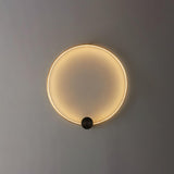 Minimalist Modern Circular LED Wall Sconce Round Ring Bracket Light Fixture