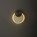 Minimalist Modern Circular LED Wall Sconce Round Ring Bracket Light Fixture