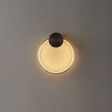 Minimalist Modern Circular LED Wall Sconce Round Ring Bracket Light Fixture