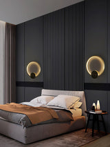 Minimalist Modern Circular LED Wall Sconce Round Ring Bracket Light Fixture