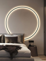 Minimalist Modern Circular LED Wall Sconce Round Ring Bracket Light Fixture