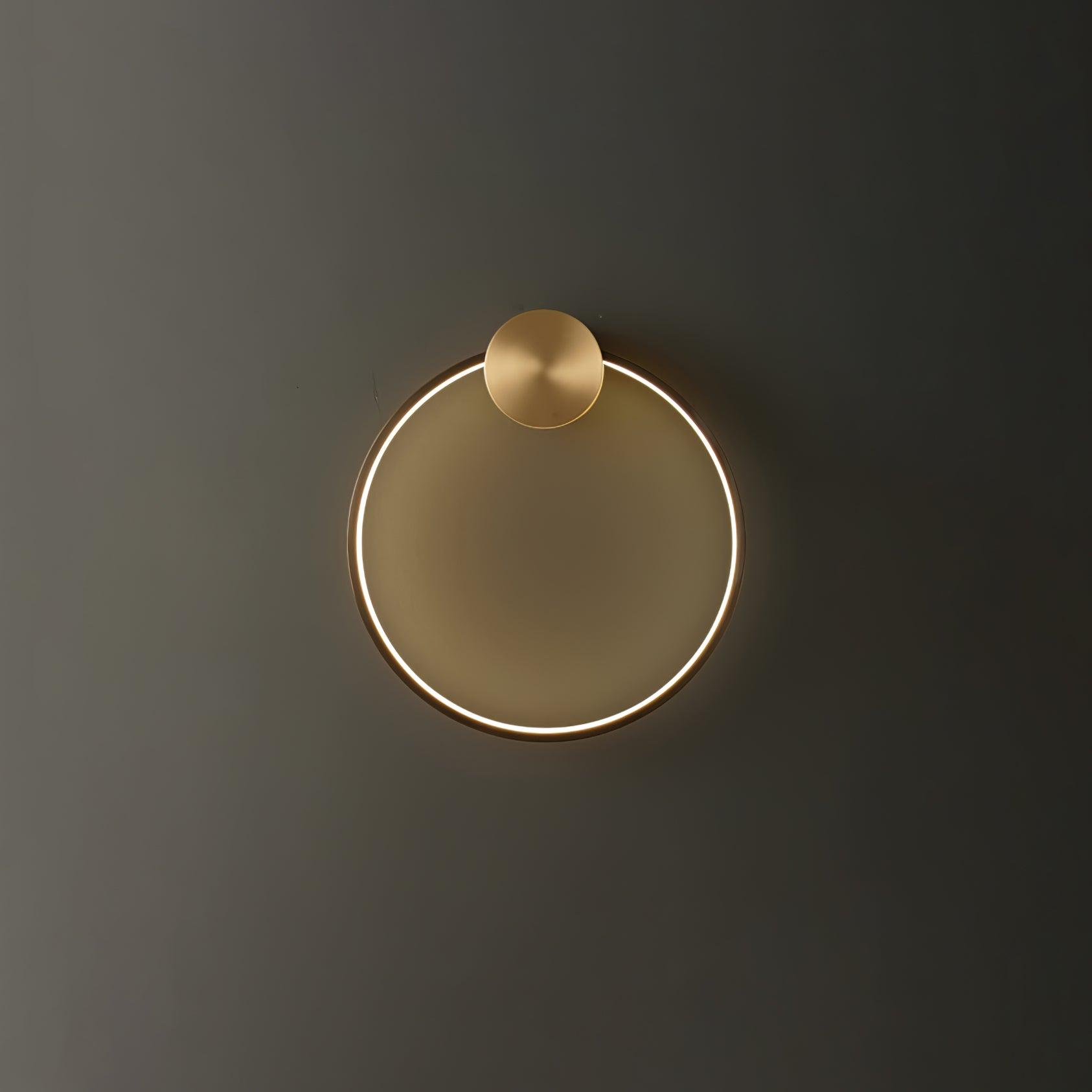 Minimalist Modern Circular LED Wall Sconce Round Ring Bracket Light Fixture