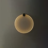 Minimalist Modern Circular LED Wall Sconce Round Ring Bracket Light Fixture