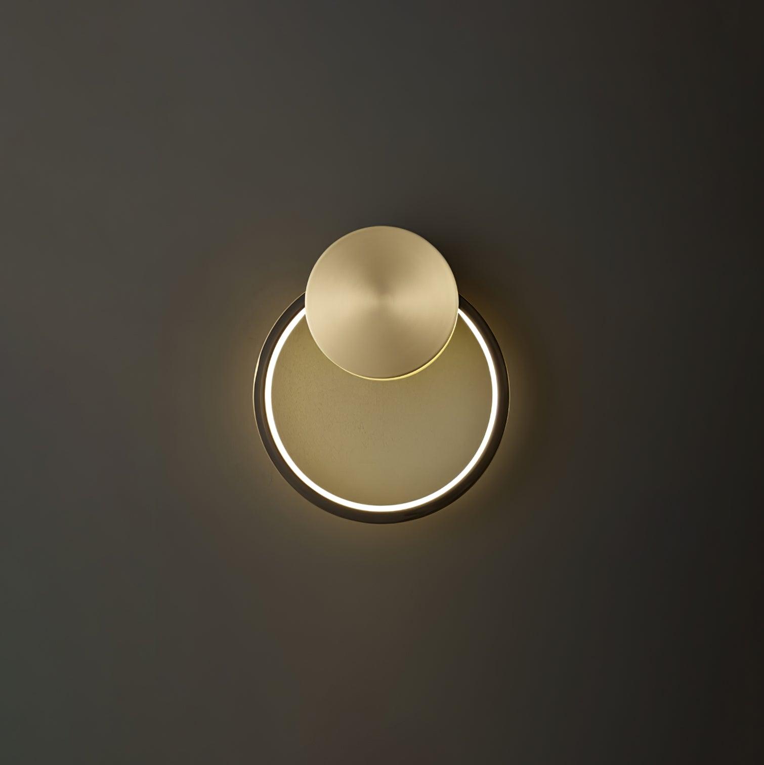 Minimalist Modern Circular LED Wall Sconce Round Ring Bracket Light Fixture