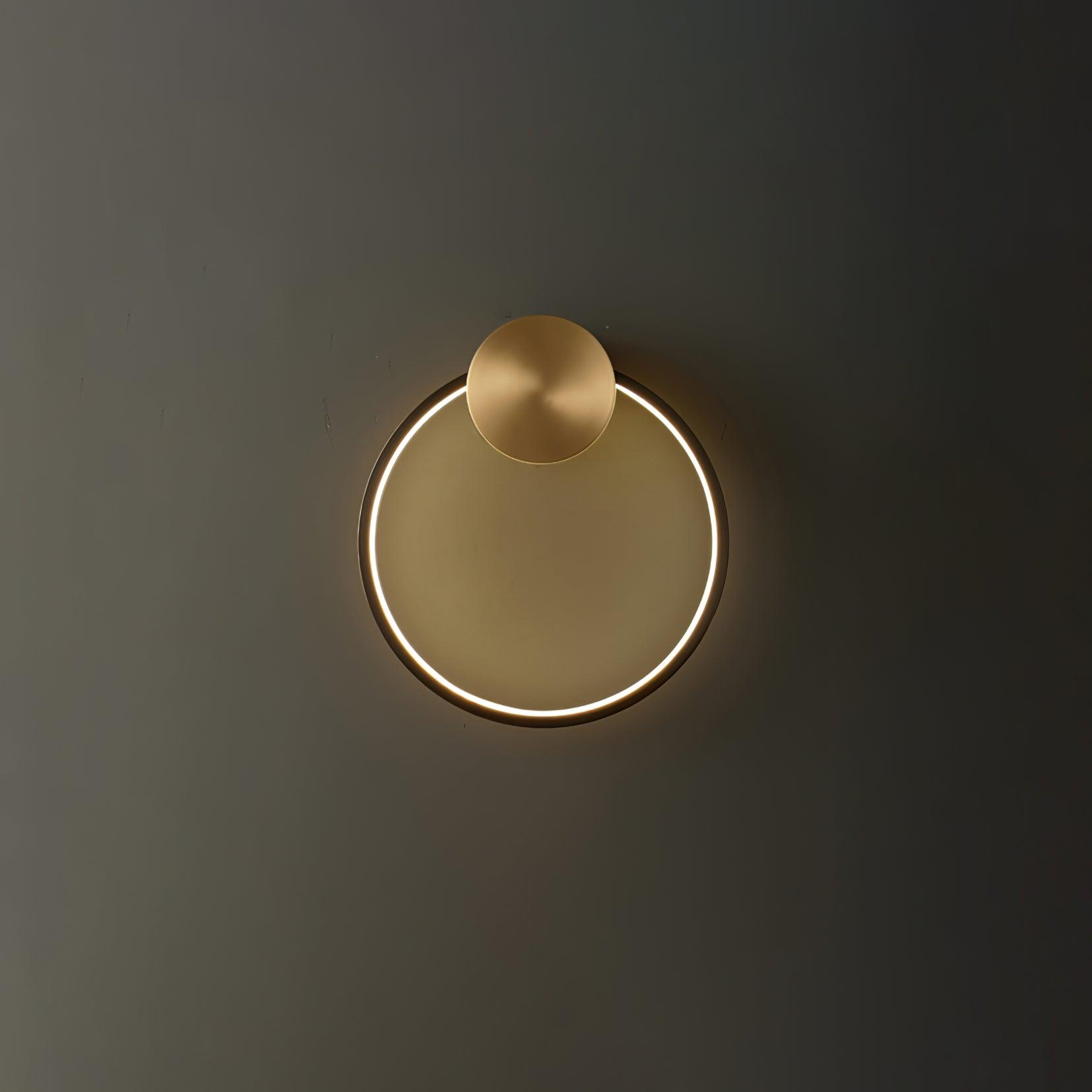 Minimalist Modern Circular LED Wall Sconce Round Ring Bracket Light Fixture