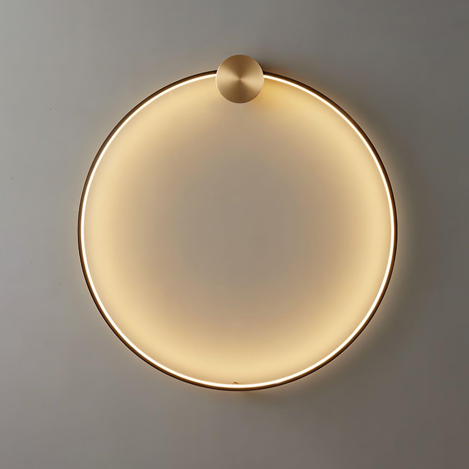 Minimalist Modern Circular LED Wall Sconce Round Ring Bracket Light Fixture