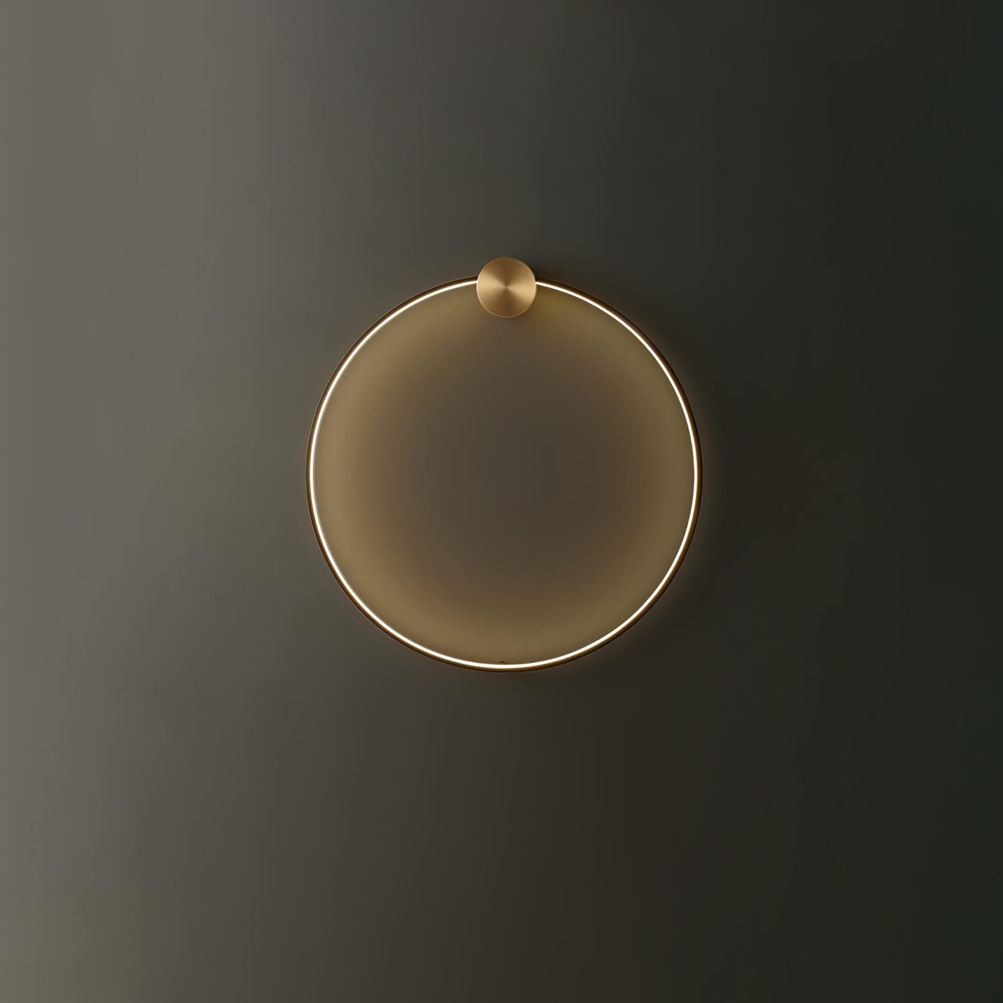 Minimalist Modern Circular LED Wall Sconce Round Ring Bracket Light Fixture