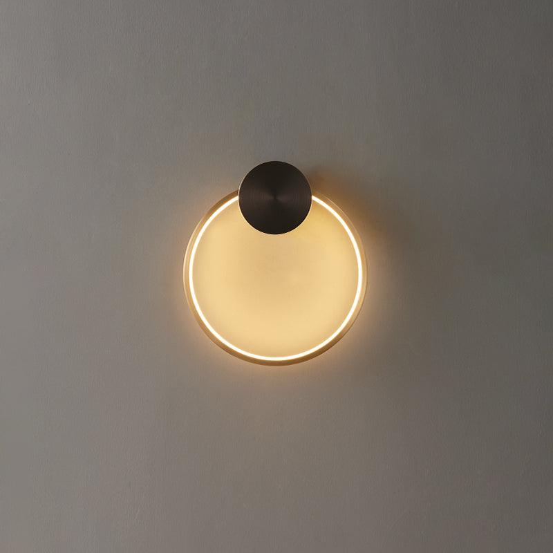 Minimalist Modern Circular LED Wall Sconce Round Ring Bracket Light Fixture
