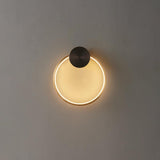 Minimalist Modern Circular LED Wall Sconce Round Ring Bracket Light Fixture