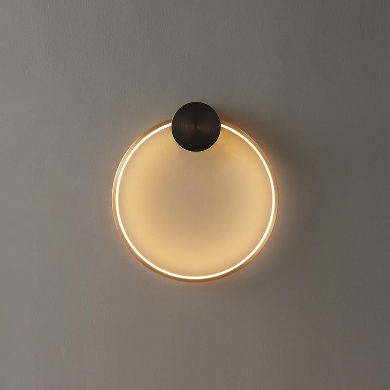 Minimalist Modern Circular LED Wall Sconce Round Ring Bracket Light Fixture
