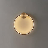 Minimalist Modern Circular LED Wall Sconce Round Ring Bracket Light Fixture
