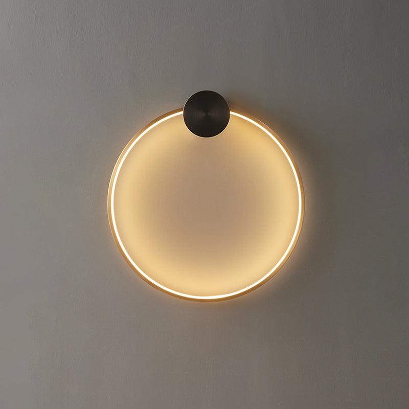Minimalist Modern Circular LED Wall Sconce Round Ring Bracket Light Fixture
