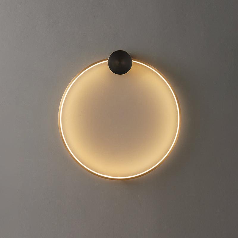 Minimalist Modern Circular LED Wall Sconce Round Ring Bracket Light Fixture