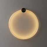 Minimalist Modern Circular LED Wall Sconce Round Ring Bracket Light Fixture
