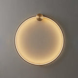 Minimalist Modern Circular LED Wall Sconce Round Ring Bracket Light Fixture