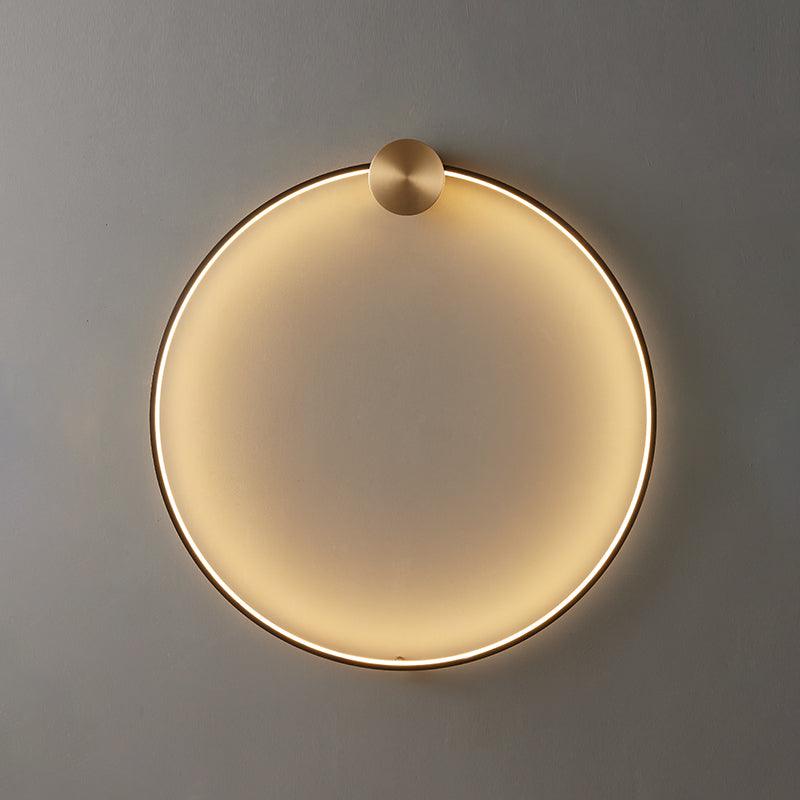 Minimalist Modern Circular LED Wall Sconce Round Ring Bracket Light Fixture