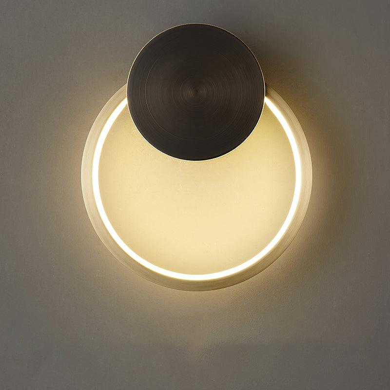 Minimalist Modern Circular LED Wall Sconce Round Ring Bracket Light Fixture