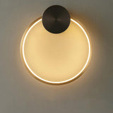 Minimalist Modern Circular LED Wall Sconce Round Ring Bracket Light Fixture