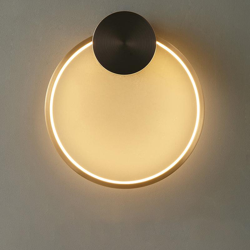 Minimalist Modern Circular LED Wall Sconce Round Ring Bracket Light Fixture